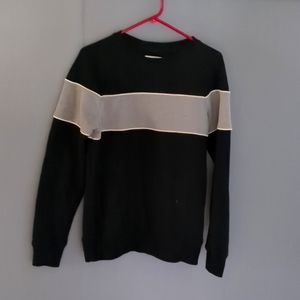 Goodfellow & Co black & grey colorblock crew neck